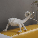 Lampe de Table Moderne avec Motif Lézard en Résine