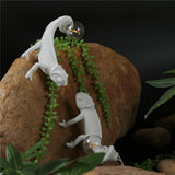 Lampe de Table Moderne avec Motif Lézard en Résine