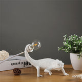Lampe de Table Moderne avec Motif Lézard en Résine