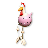 Statue de poule aux yeux expressifs