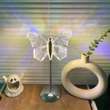 Lampe de Table en Cristal avec Motif Papillon