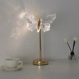 Lampe de Table en Cristal avec Motif Papillon
