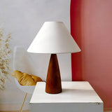 Lampe de Table en Bois Massif au Design du 18ème Siècle