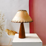 Lampe de Table en Bois Massif au Design du 18ème Siècle