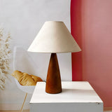 Lampe de Table en Bois Massif au Design du 18ème Siècle
