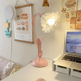 Lampe de Table Vintage à Fleurs Ajustable