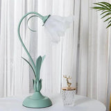 Lampe de Table Vintage à Fleurs Ajustable