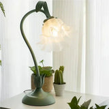 Lampe de Table Vintage à Fleurs Ajustable