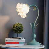 Lampe de Table Vintage à Fleurs Ajustable