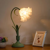Lampe de Table Vintage à Fleurs Ajustable