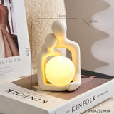 Lampe Sculpturale des Étreintes Romantiques Élégantes