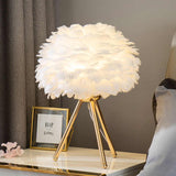 Missfeather™ - Lampe de Table à Intensité Lumineuse Ajustable avec Plumes Élégantes