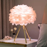Missfeather™ - Lampe de Table à Intensité Lumineuse Ajustable avec Plumes Élégantes