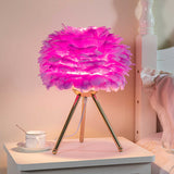 Missfeather™ - Lampe de Table à Intensité Lumineuse Ajustable avec Plumes Élégantes