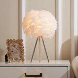 Missfeather™ - Lampe de Table à Intensité Lumineuse Ajustable avec Plumes Élégantes