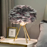 Missfeather™ - Lampe de Table à Intensité Lumineuse Ajustable avec Plumes Élégantes