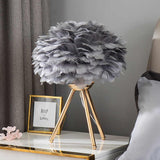 Missfeather™ - Lampe de Table à Intensité Lumineuse Ajustable avec Plumes Élégantes
