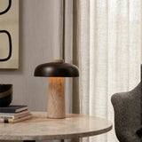 Table Lamp in Natural Travertine