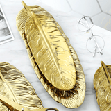 Plateau en céramique design feuille