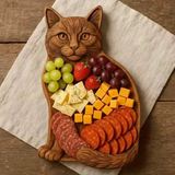 WhiskerBoard™ – Plateau de Charcuterie en Silhouette de Chat
