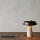 Table Lamp in Natural Travertine