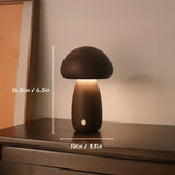Lampe de table en bois rechargeable en forme de champignon
