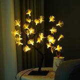 Lampe de Table en Fleurs en Fibres Optiques - Bouleau Blanc