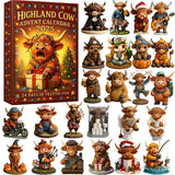 Calendrier de l'Avent 2025 avec Highlander 🎄✨ – Poupée 3D artisanale (24 pièces)