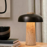 Table Lamp in Natural Travertine