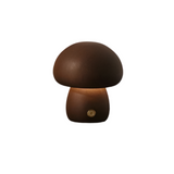Lampe de table en bois rechargeable en forme de champignon