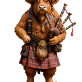 Calendrier de l'Avent 2025 avec Highlander 🎄✨ – Poupée 3D artisanale (24 pièces)