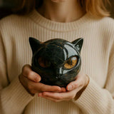 Chat Noir - Statue Mystique de Feline Sombre