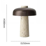 Table Lamp in Natural Travertine