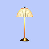Lampe de table sans fil en métal et cristal