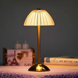 Lampe de table sans fil en métal et cristal