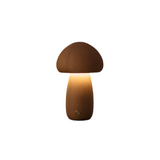 Lampe de table en bois rechargeable en forme de champignon