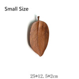 Plateaux en bois design feuille