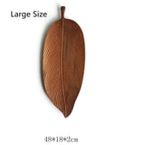 Plateaux en bois design feuille