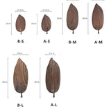 Plateaux en bois design feuille