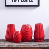 Vases en Verre Courbe Scarlet Élégance