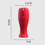 Vases en Verre Courbe Scarlet Élégance