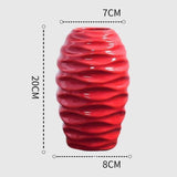 Vases en Verre Courbe Scarlet Élégance