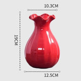 Vases en Verre Courbe Scarlet Élégance