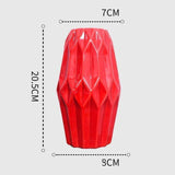 Vases en Verre Courbe Scarlet Élégance
