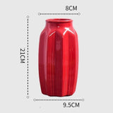 Vases en Verre Courbe Scarlet Élégance