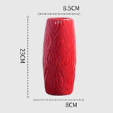 Vases en Verre Courbe Scarlet Élégance