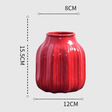 Vases en Verre Courbe Scarlet Élégance