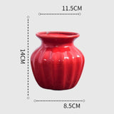 Vases en Verre Courbe Scarlet Élégance