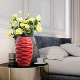 Vases en Verre Courbe Scarlet Élégance