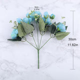 Faux Fleurs en Soie - Bouquet de 9 Pivoines